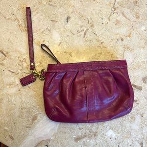 Coach leather wristlet